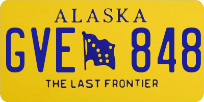 AK license plate GVE848