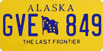 AK license plate GVE849