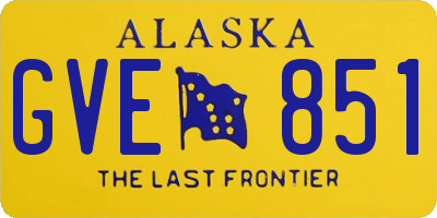 AK license plate GVE851