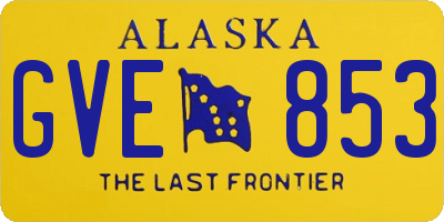 AK license plate GVE853