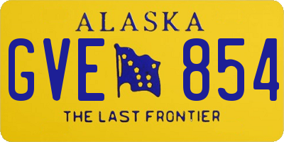 AK license plate GVE854