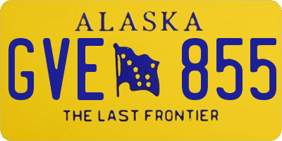 AK license plate GVE855