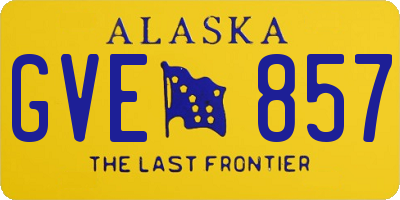 AK license plate GVE857