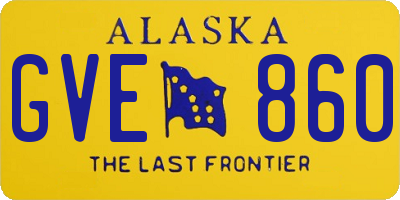 AK license plate GVE860