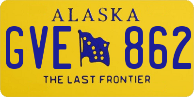 AK license plate GVE862