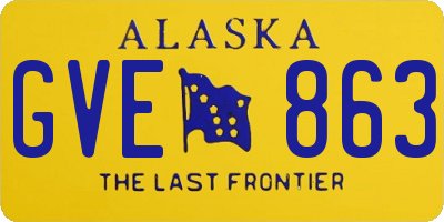 AK license plate GVE863