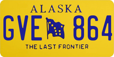 AK license plate GVE864