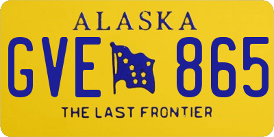 AK license plate GVE865