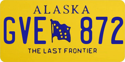 AK license plate GVE872