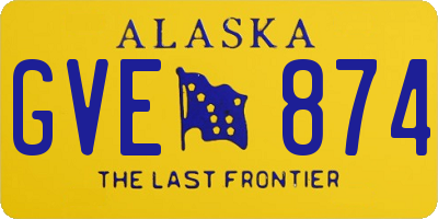 AK license plate GVE874