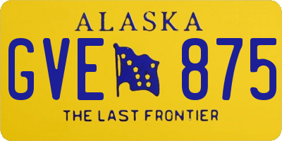 AK license plate GVE875