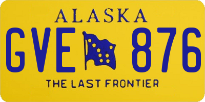 AK license plate GVE876