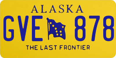 AK license plate GVE878