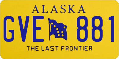 AK license plate GVE881