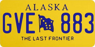 AK license plate GVE883