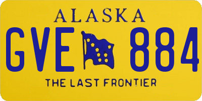 AK license plate GVE884