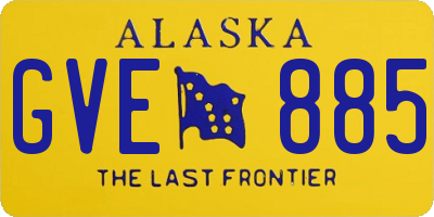 AK license plate GVE885