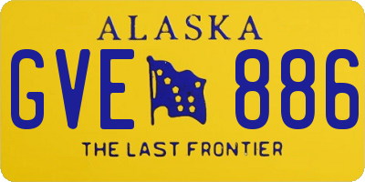 AK license plate GVE886