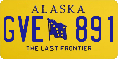 AK license plate GVE891