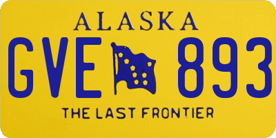 AK license plate GVE893