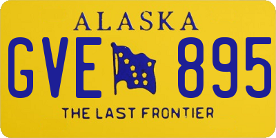 AK license plate GVE895