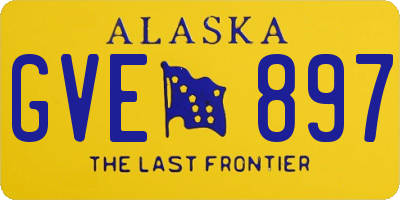 AK license plate GVE897