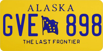 AK license plate GVE898