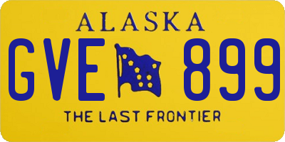 AK license plate GVE899