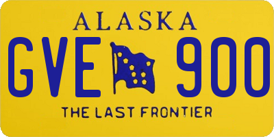 AK license plate GVE900