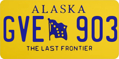 AK license plate GVE903