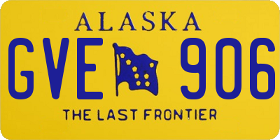 AK license plate GVE906