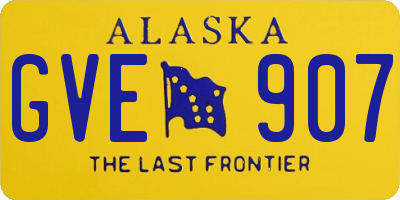 AK license plate GVE907