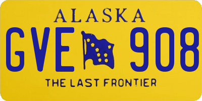 AK license plate GVE908