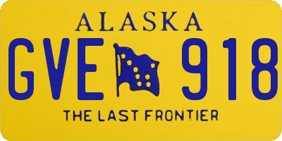 AK license plate GVE918