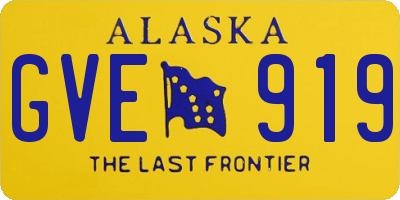 AK license plate GVE919