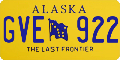 AK license plate GVE922