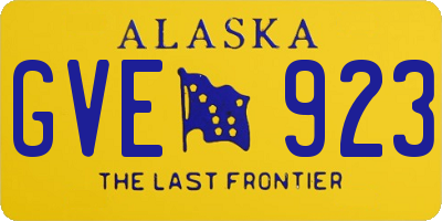 AK license plate GVE923