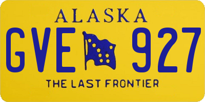 AK license plate GVE927