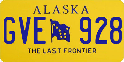 AK license plate GVE928