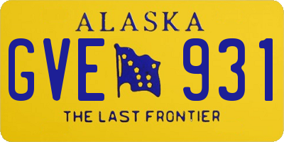 AK license plate GVE931