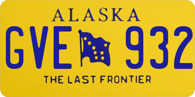 AK license plate GVE932