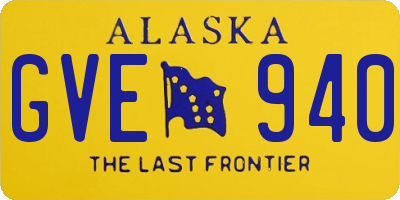 AK license plate GVE940