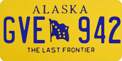 AK license plate GVE942