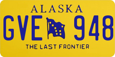 AK license plate GVE948