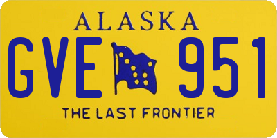 AK license plate GVE951