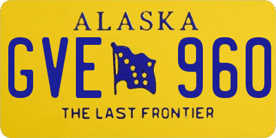 AK license plate GVE960