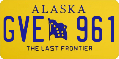 AK license plate GVE961