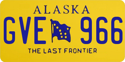 AK license plate GVE966