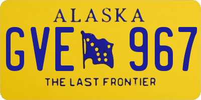 AK license plate GVE967