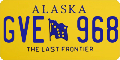 AK license plate GVE968